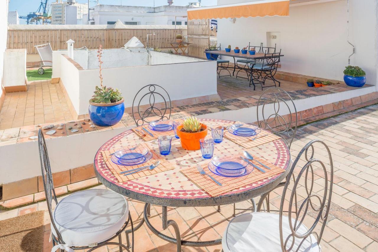 Atico En El Centro Con Terraza Apartment Cadiz Bagian luar foto
